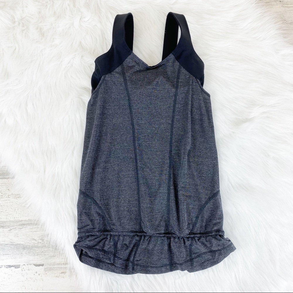 Lululemon Tank Top Gray and Black Size 4